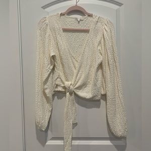 Long sleeve cross over shirt